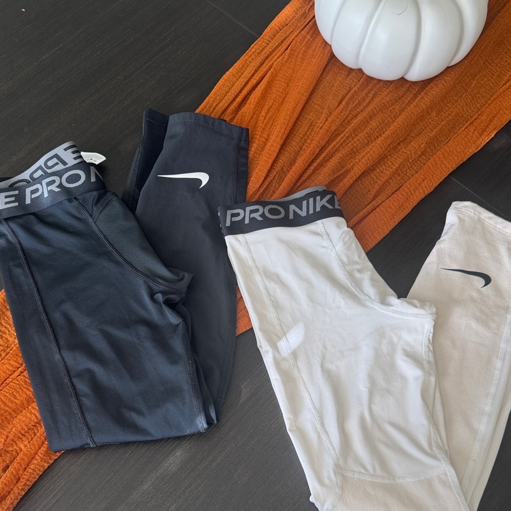 Boys Nike pro tights' Black and White Leggings Set